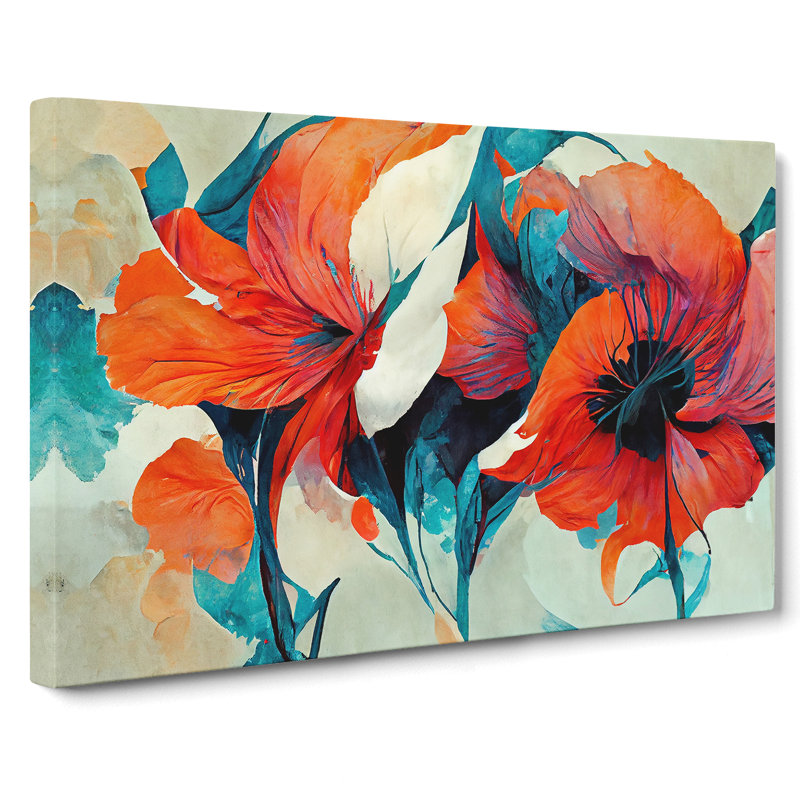 Floral Abstract Vol.5 - Wrapped Canvas, 35cm H x 50cm W x 3cm D