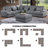 7-Pieces 132"*121" U Shape Sectional Sofa Cloud Couch With Removable Ottomans-1037993836