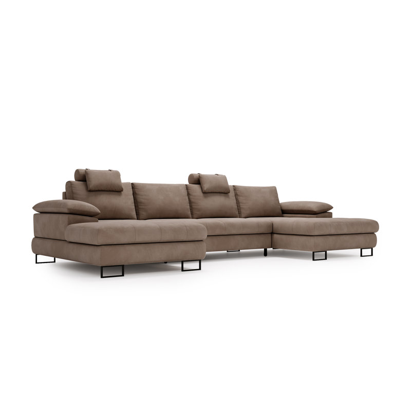 Teketa 3 Seater Corner Sofa , Brown