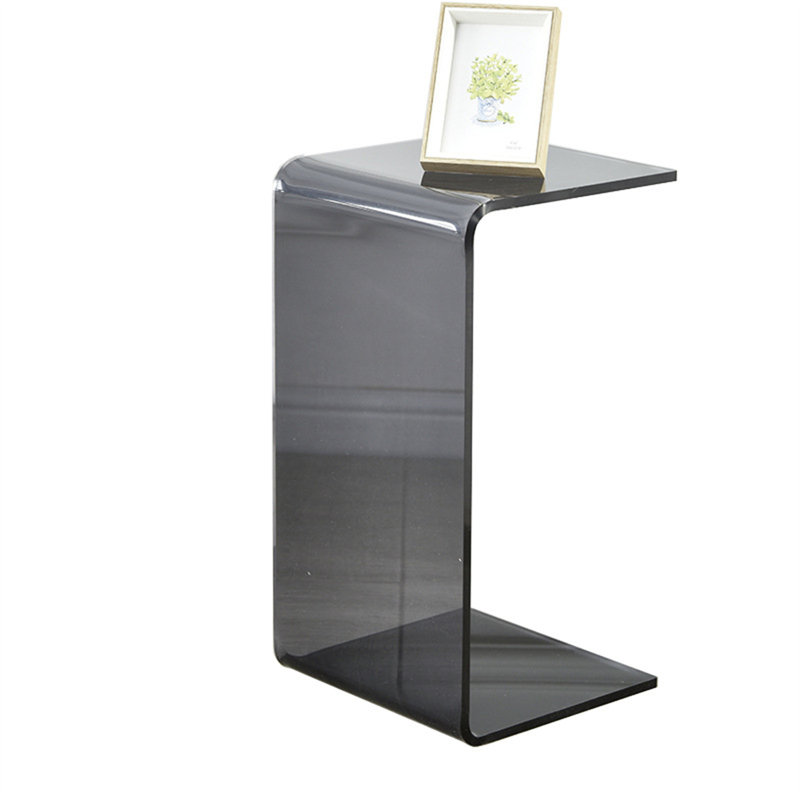 Clear Acrylic End Table, 25.6" Modern Side Table for Living Room & Bedroom, Small Space Nightstand or Coffee Table, Sturdy Transparent Accent Table