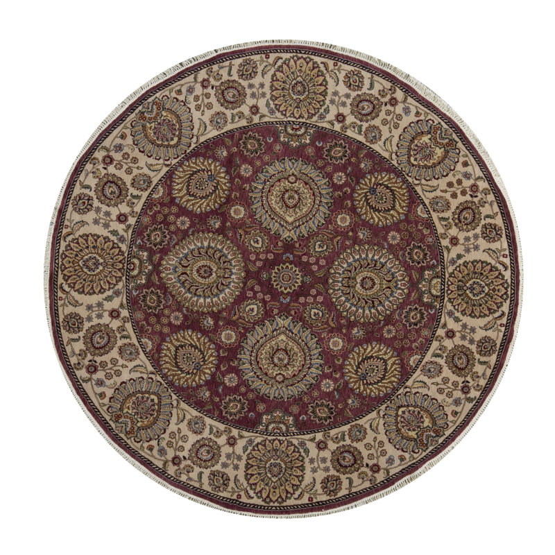 Tapis brun foncé de haute qualité noué à la main