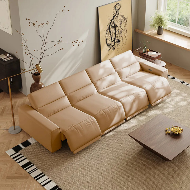 Benjamin Power Sofa Reclining Couch Sofa, Dark Green, 28.93" H x 78.33" W x 41.73" D