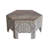 Kingstowne Reclaimed Solid Mango Wood Hexagon Coffee Table – Hand Carved Distressed White