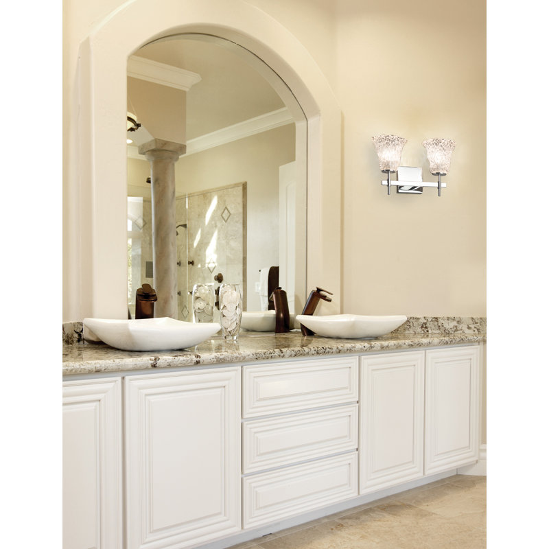 Éclairage pour salle de bain 2 lumières Aleynna, Chrome poli