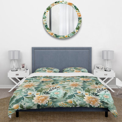 Ensemble de housse de couette Mint Poppies Motifs I - Floral