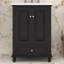 Meuble-lavabo de 24 po avec lavabo en céramique, meuble-lavabo français avec tiroir de rangement, tablette réglable et support de porte-945734784