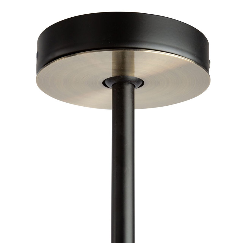 Casmin 6 - Light Dimmable Sputnik Modern Linear Chandelier, Matte Black/Satin Brass
