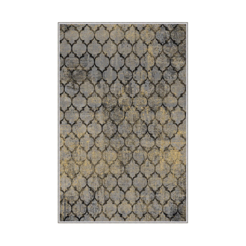 Elegant Hall Carpet, 2.6 x 9.8 Feet | 100% Polyester, 650 g/m², Pile Height: 0.3 Inches | Antibacterial, Non-Slip PVC Dot Underside | Machine Washable, 3D Digital Printing, Ideal for Modern Living Spaces