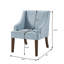 Chaises d'appoint Comfort, sièges compacts modernes en bois de velours pour la maison