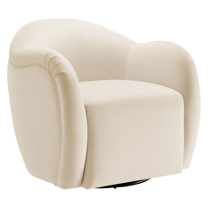 Compose Performance Velvet Swivel Armchair, 30 cm H x 20 cm W