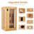 Upgrade 1 to 2 Person Sauna, 6 Heating Plate Infrared Physical Therapy Wooden Dry Steam Sauna, Low EMF, MP3 Auxiliary Connection, Dual Controls Inside and Outside Fits, Home Spa Day Use