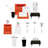 Orange, Black and White NFL / NBA / MLB Set - 60 Settings