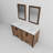 Ziva 60 in W x 22 in D Double Bath Vanity, White Top and 22 in Mirrors-50522644-113113411