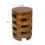 Table de bout cylindrique en bois massif