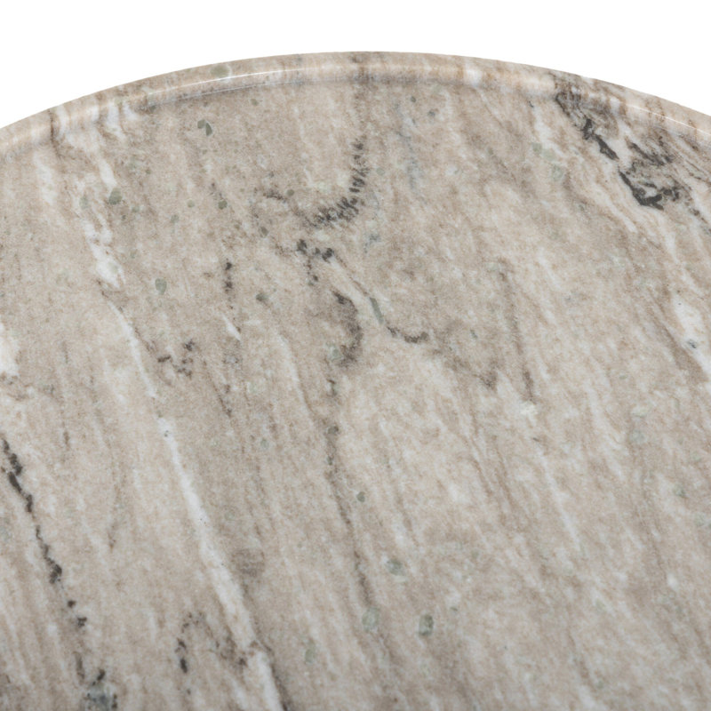 Viola End Table- 22"-Antique White Marble, Antique White Marble