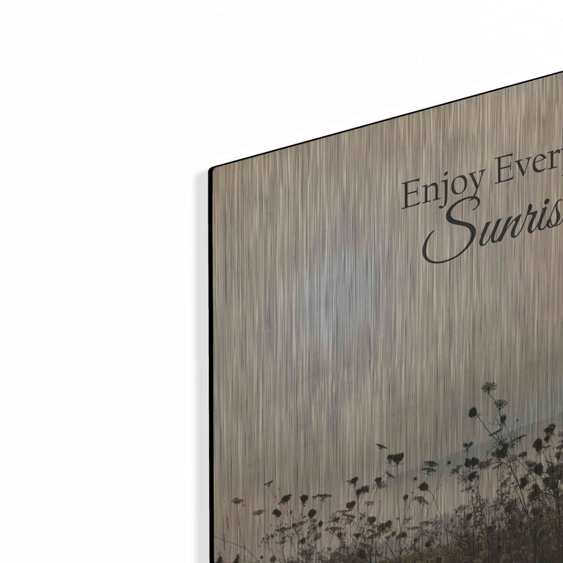 «Enjoy the Sunrise» par Lori Deiter, art mural en métal,, H 16 po x l 12 po
