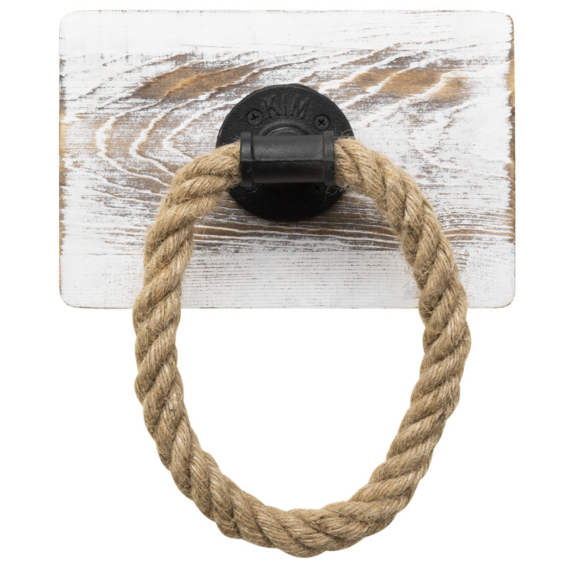 Wall Mounted Rope Towel Ring, Beige