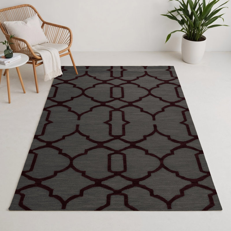 Tapis noir intérieur et extérieur Trellis, Rectangulaire 3 pi x 5 pi