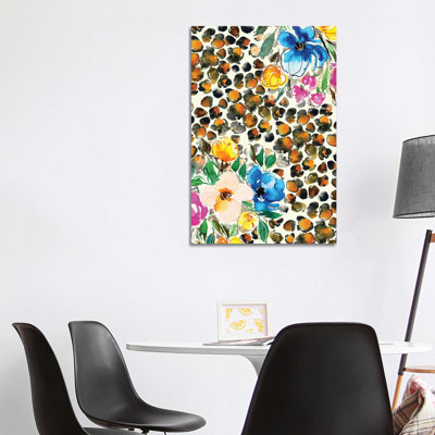 Floral Animal Print by Joy Ting - Wrapped Canvas Gallery-Wrapped Canvas Giclée