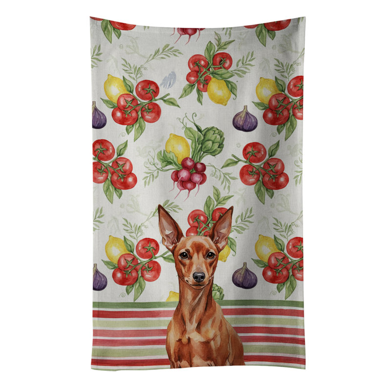 Serviette de cuisine rouge Mini Pinscher, Red Miniature Pinscher Min Pin