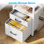 L-shaped Desk With 5-tier Under-desk Drawers,reversible Desk With Large Cabinet, Writing Desk With Power Outlets-2101375204