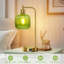 Ensemble de 2 lampes de table vertes en verre avec ports USB A&C pour chambre à coucher-412146987-412146984