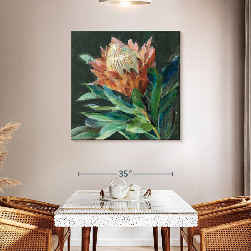 Harnek Deep Protea, 39" H x 39" W