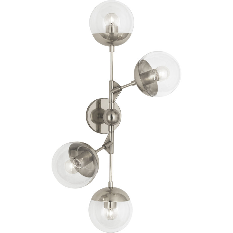 Celeste Polished Nickel 4-Light Wall Sconce