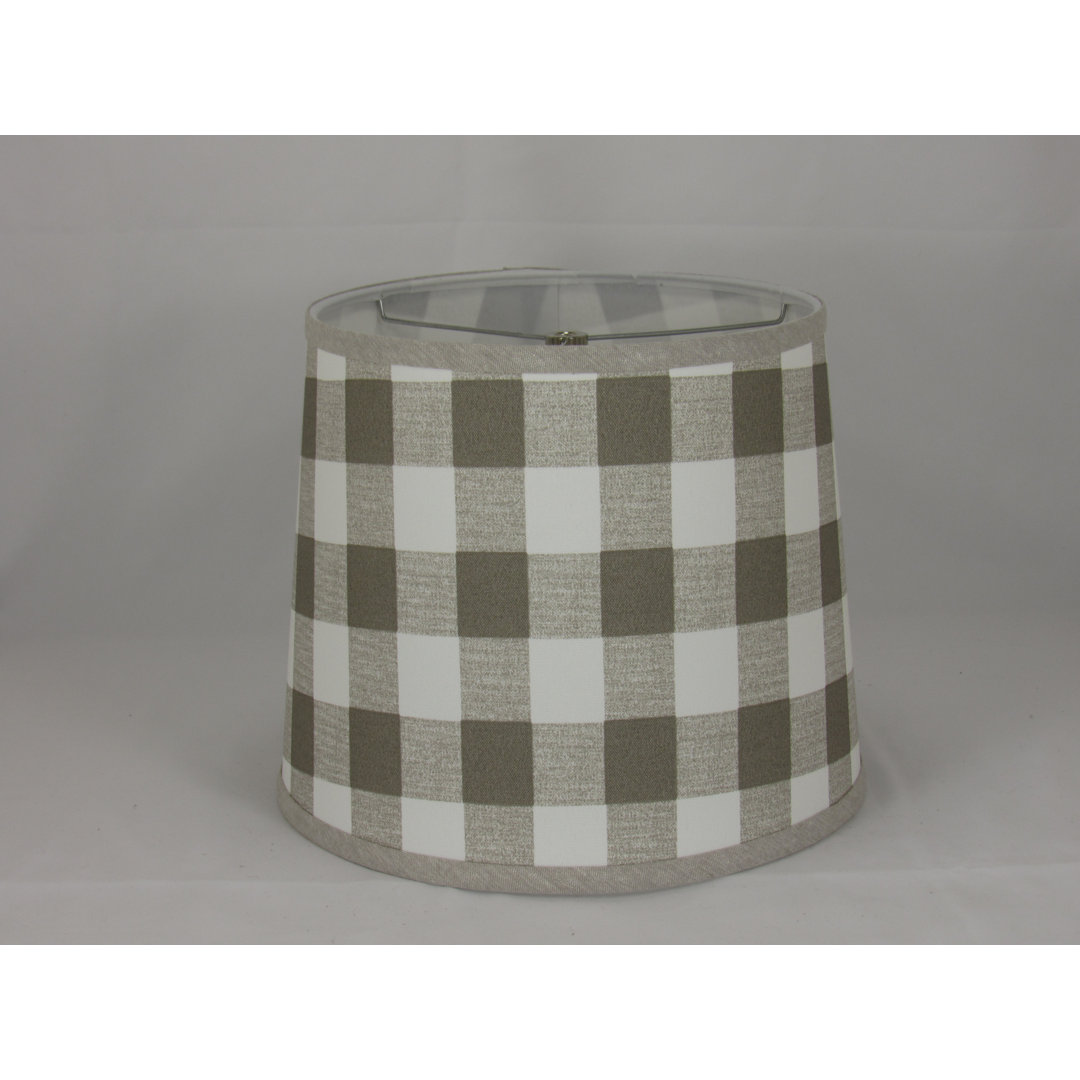 Faded Black and White Check Cotton Drum Lamp Shade ( Spider ) Millwood Pines 