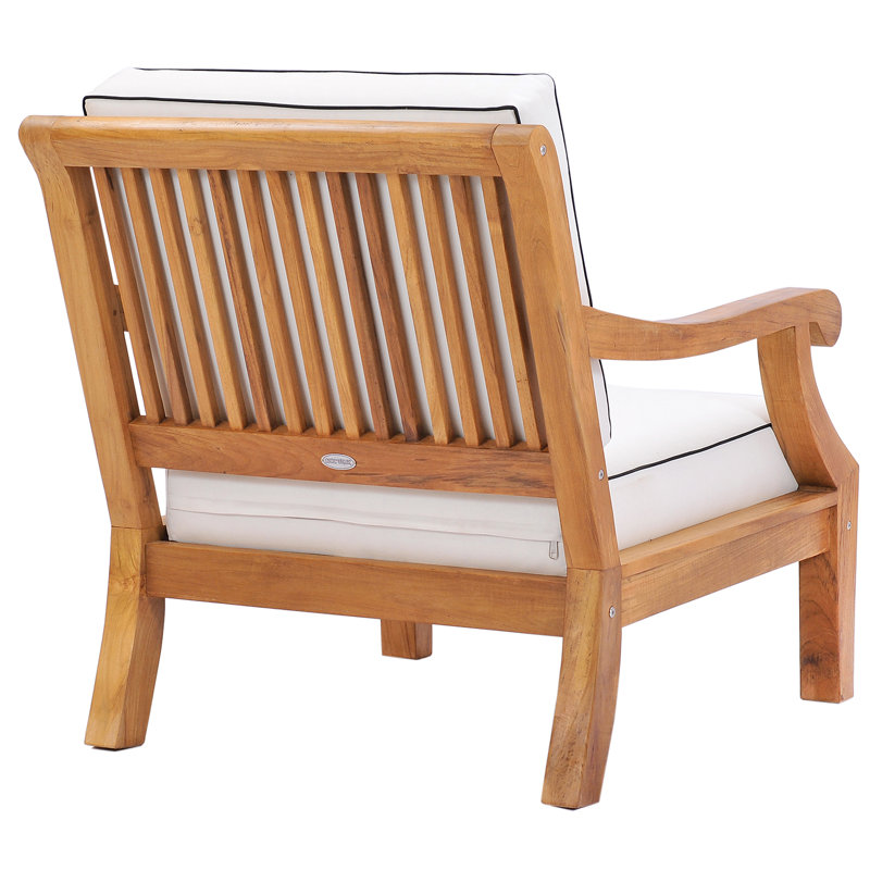 Teak Deep Seating Patio Chair with Cushions