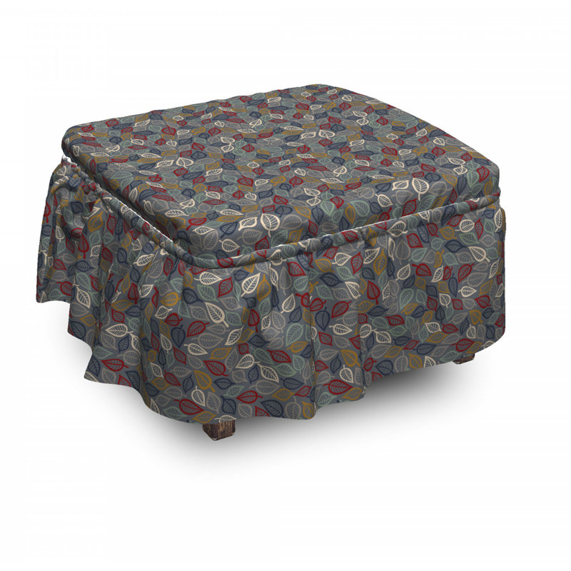 Housse pour repose-pieds tons leaves