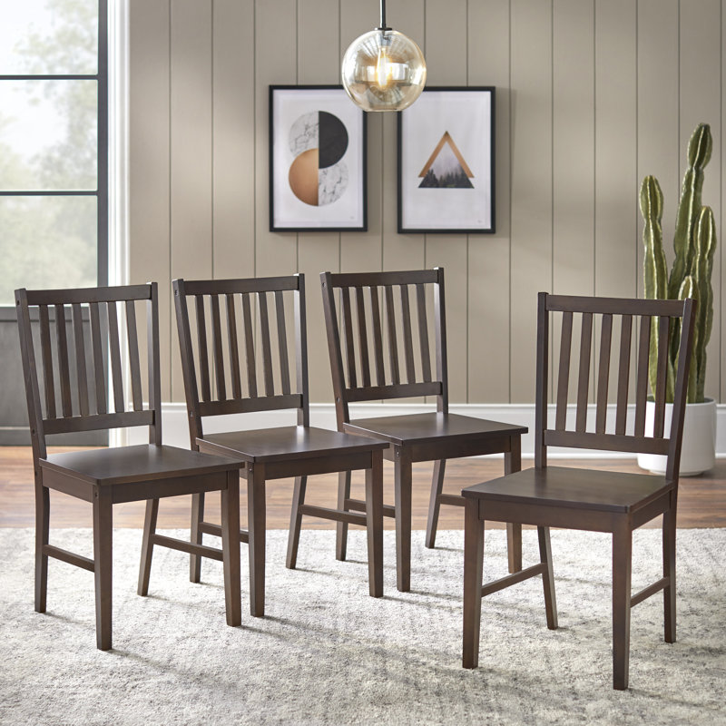 Ailise 17.5'' H Solid Wood Side Chair, Espresso