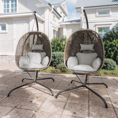Ensemble de chaises pliantes 2 pièces avec structure en acier thermolaqué et tissu maillé enduit de PVC