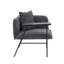 Chaise de lecture moderne, chaise d'appoint rembourrée avec table et coussin-1551475343