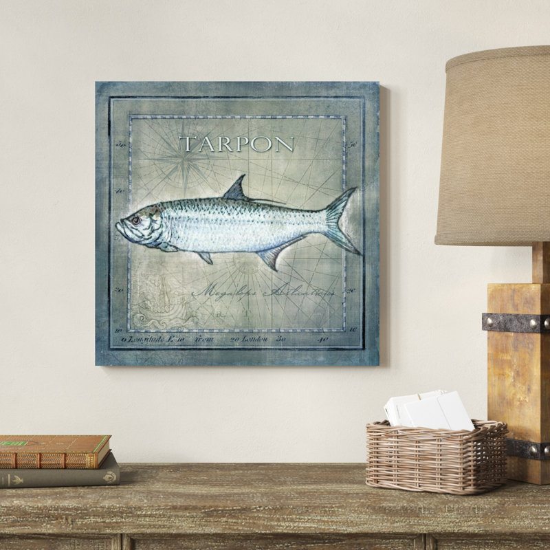 " Ocean Fish X ", 20" H x 20" W x 1.25" D