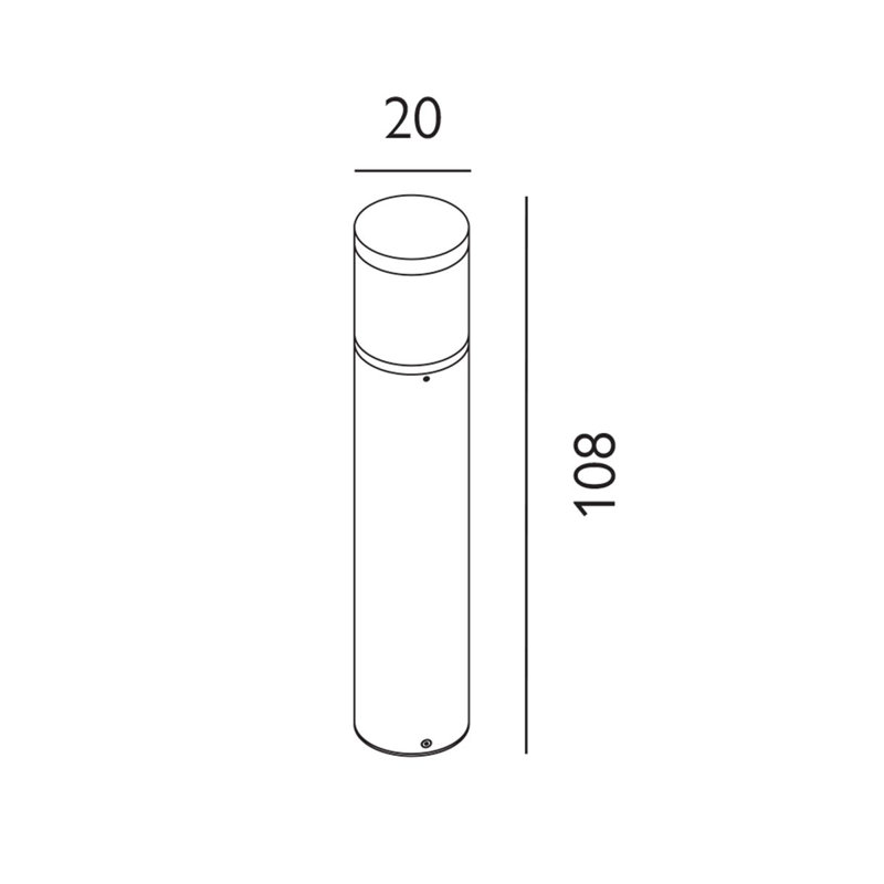 Bela Transparent Bollards, 108cm H x 23cm W x 22cm D