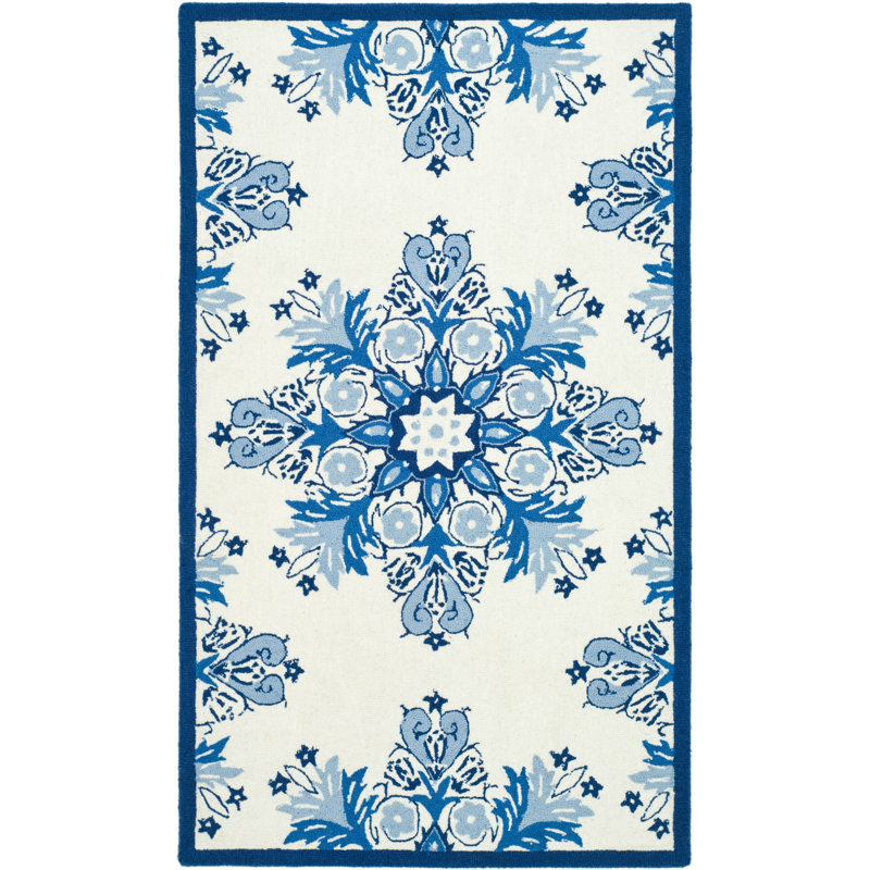 Chelsea Wool Floral Indoor Rug, Rectangle 2'6" x 4'