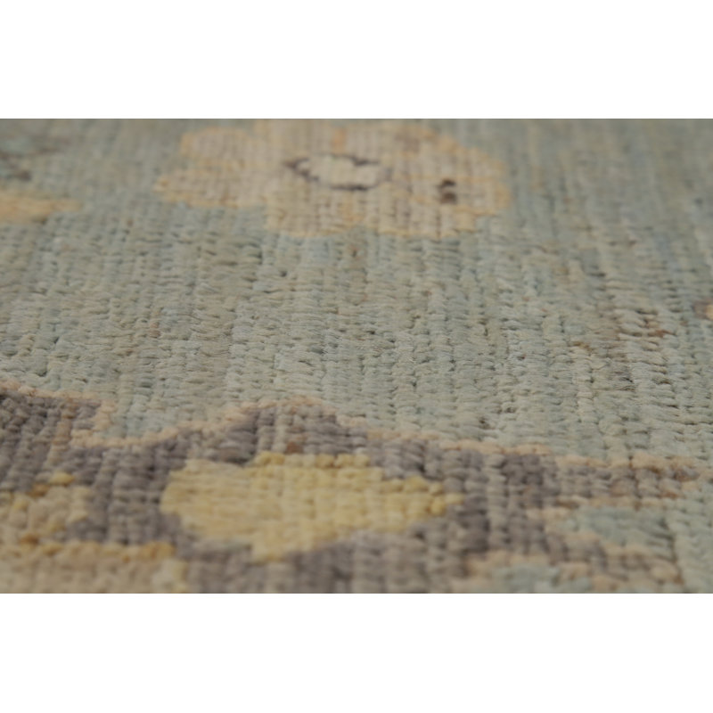 Vegetable Dye Blue Oushak Oriental Rug 5x7