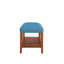 Banc en tissu Charla bleu clair et finition chêne-1150584324