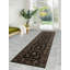 Tapis de couloir oriental traditionnel noir Ornate