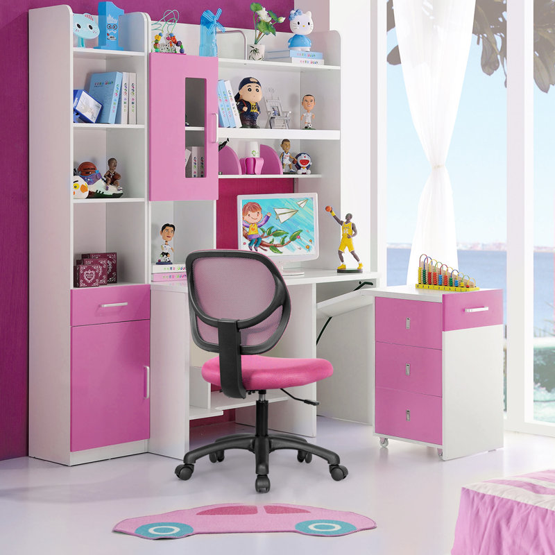 Inbox Zero Bovingdon Mesh Office Chair, Pink