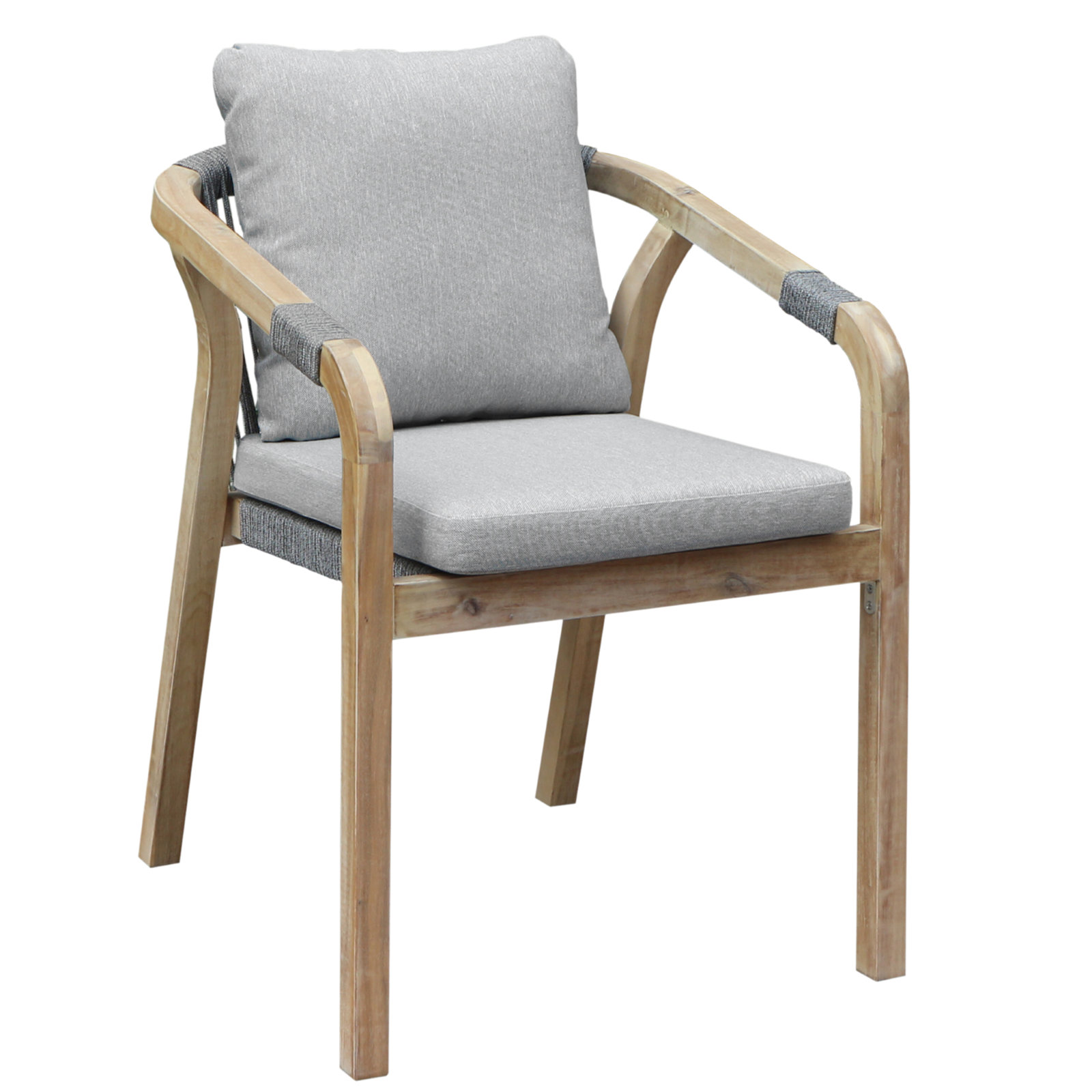 Joly 71" Acacia Patio Dining Set, Light Brown