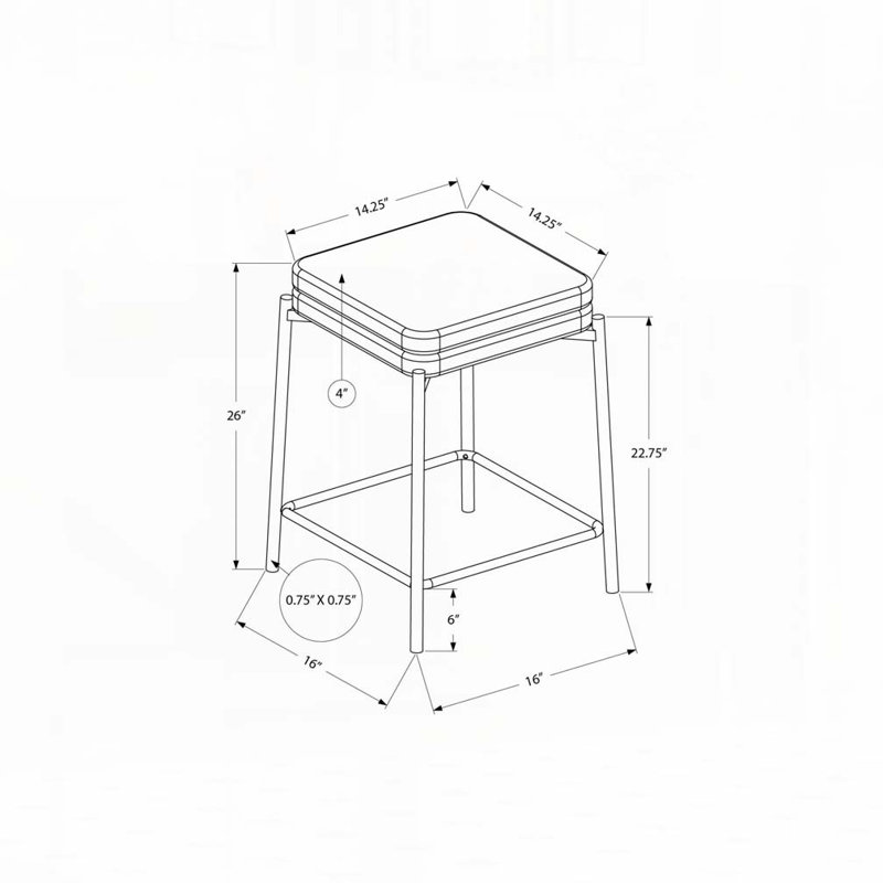 Tabouret de bar, hauteur de comptoir, ensemble de 2,