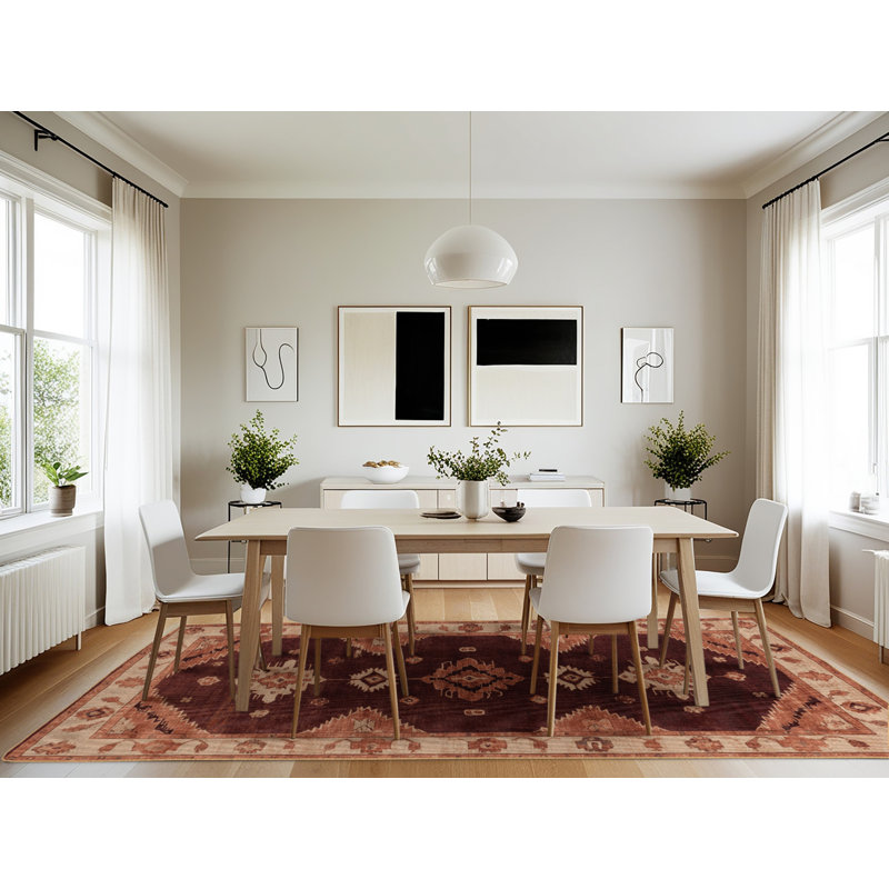 Machine Washable Overdyed Brown Area Rug, Rectangle 7' x 10'
