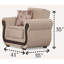 Fauteuil en chenille large de 41 po Zaylee