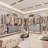 47.4"-119" Closet Organizer With Drawers And 4 Hanging Rods-2129545517