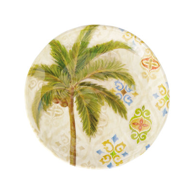 12-Piece Ikat Palm 6" Melamine Plate