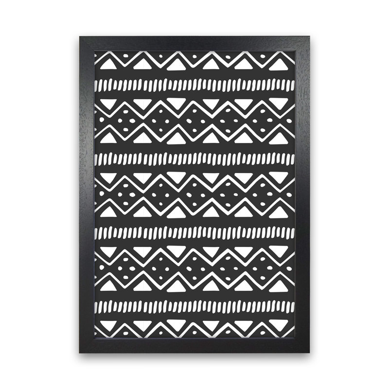 Tribal Pattern - Print, Black Framed, 34cm H x 25cm W x 3cm D