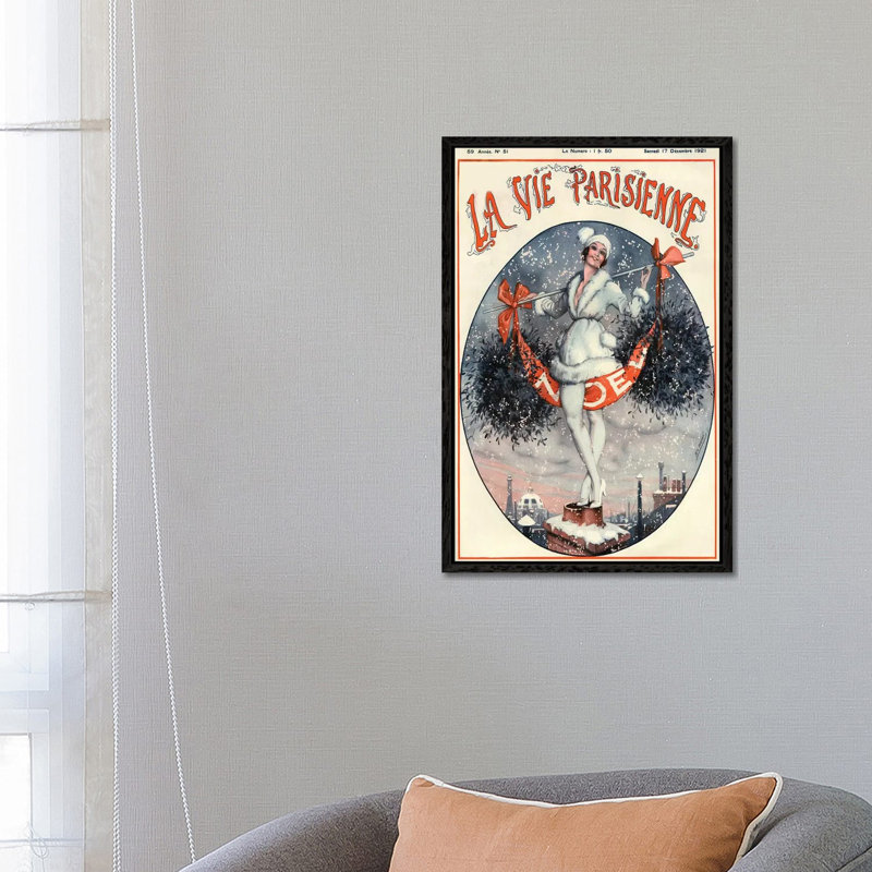1921 La Vie Parisienne Magazine Cover by The Advertising Archives - Gallery-Wrapped Canvas Giclée on Canvas, Black Framed