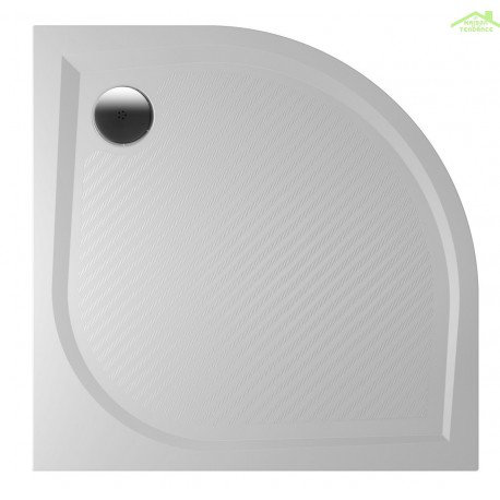 Plastic Shower Tray – White, 9.5cm H x 100cm W x 100cm D
